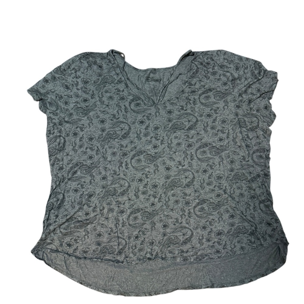 Disney Torrid Plus Size Women 5x Little Mermaid Ariel Sea Gray Short Sleeve Tee